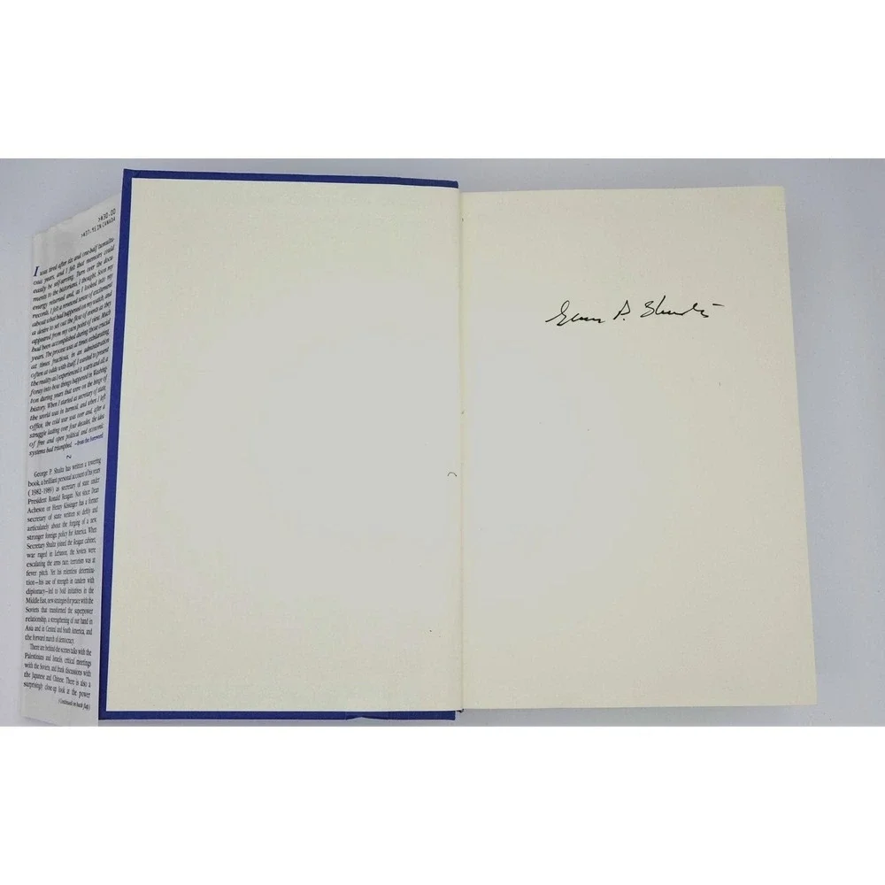 Signed‎ George P. Shultz Turmoil and Triumph 1st Ed +1994 Castle Harlan Letter